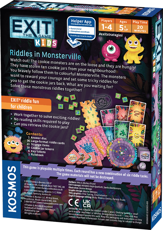 EXIT: The Game: Kids - Riddles in Monsterville (New) - Kosmos 400G