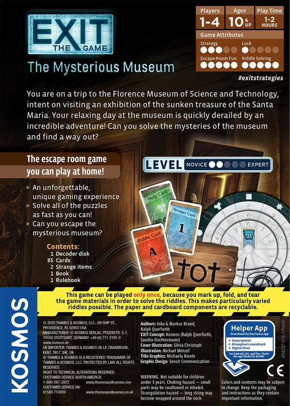 EXIT: The Game - The Mysterious Museum (New) - Kosmos 400G