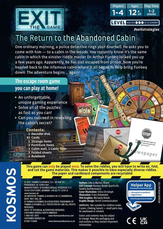 EXIT: The Game - The Return to the Abandoned Cabin (New) - Kosmos 400G
