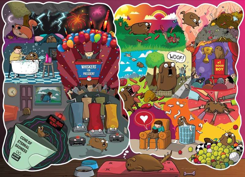 Exploding Kittens: The Dreams and Nightmares of a Dog - 1000 Piece Puzzle (New) - The Oatmeal 1000G