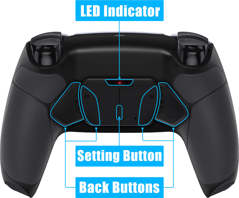 eXtremeRate RISE4 Remap Kit for PS5 Controller BDM-010/020 - Black + Rubberized Black (PS5)(New) -