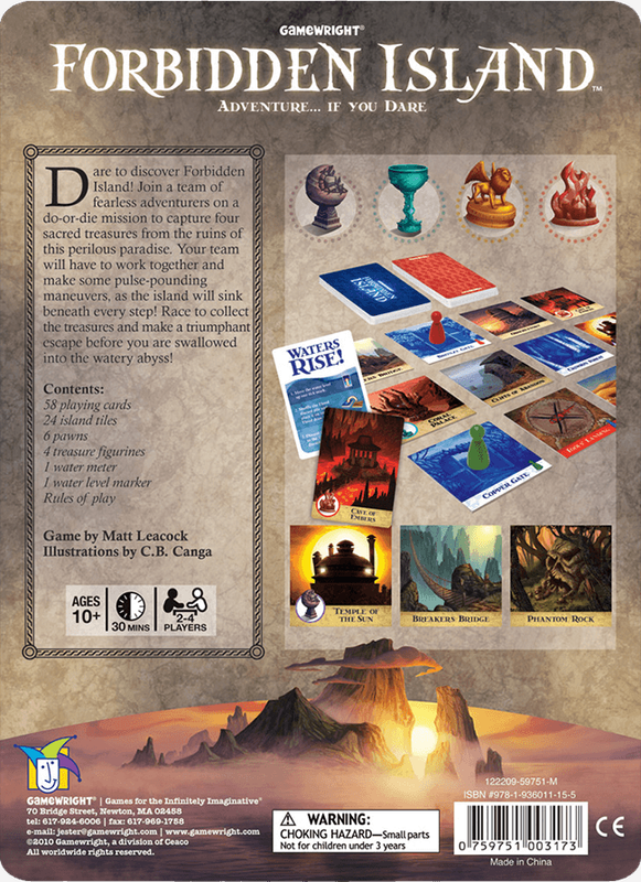 Forbidden Island (New) - Gamewright 800G
