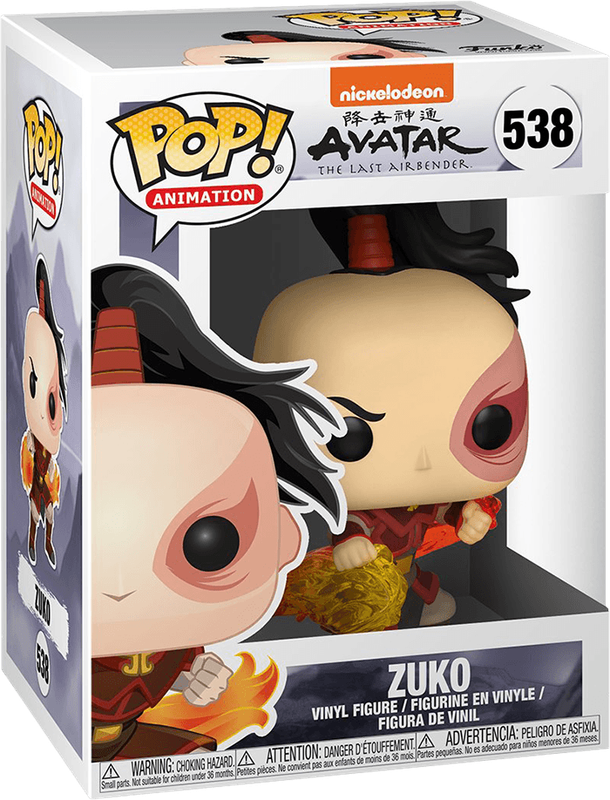 Funko Pop! Animation 538: Avatar: The Last Airbender - Zuko Vinyl Figure (New) - Funko 440G