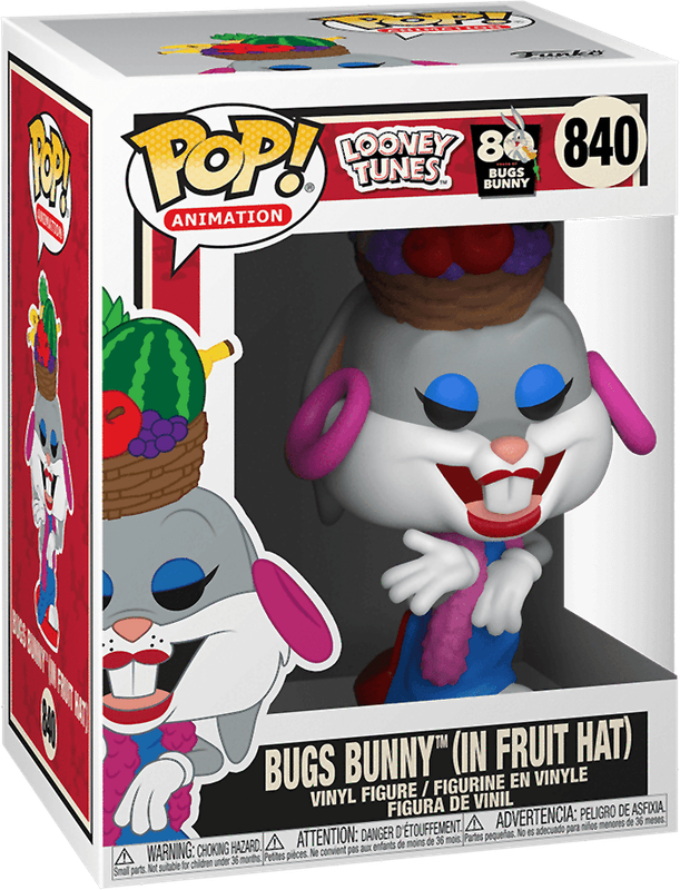 Funko Pop! Animation 840: Looney Tunes - Bugs Bunny Vinyl Figure (In Fruit Hat)(New) - Funko 440G
