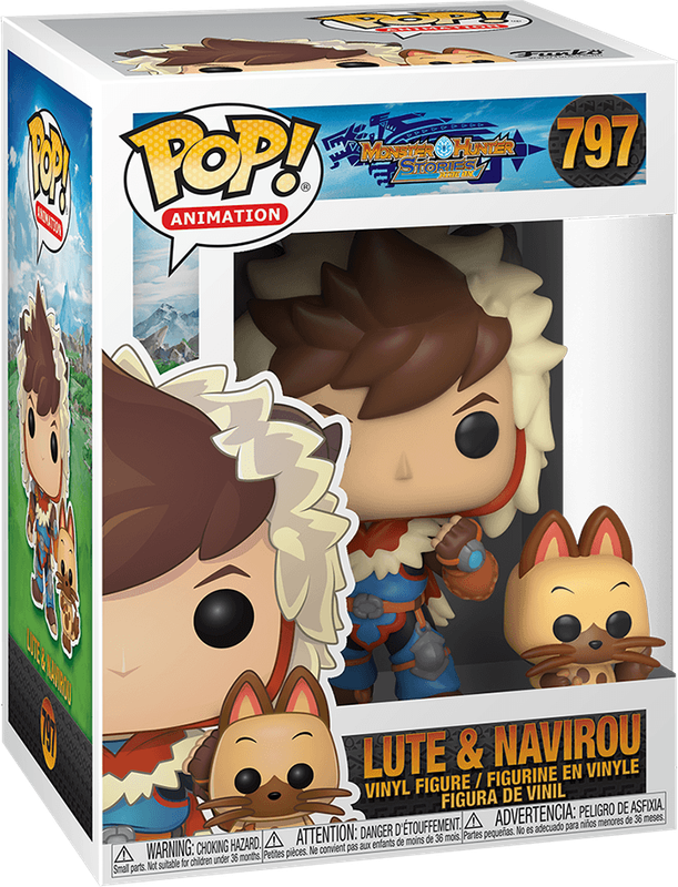 Funko Pop! Animation 797: Monster Hunter Stories: Ride On - Lute & Navirou Vinyl Figure (New) -