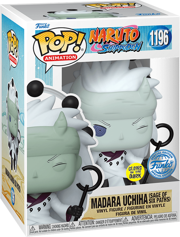 Funko Pop! Animation 1196: Naruto Shippuden - Madara Uchiha Vinyl Figure (Sage of Six Paths)(Glow