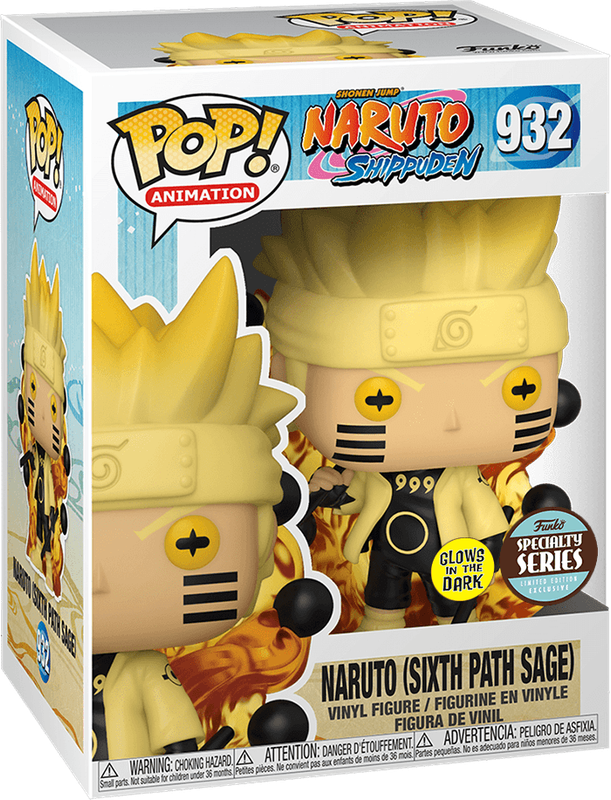Funko Pop! Animation 932: Naruto Shippuden - Naruto Vinyl Figure (Sixth Path Sage)(Glow in the