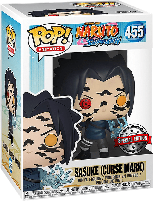 Funko Pop! Animation 455: Naruto Shippuden - Sasuke Vinyl Figure *See Note* (Curse Mark)(New) -