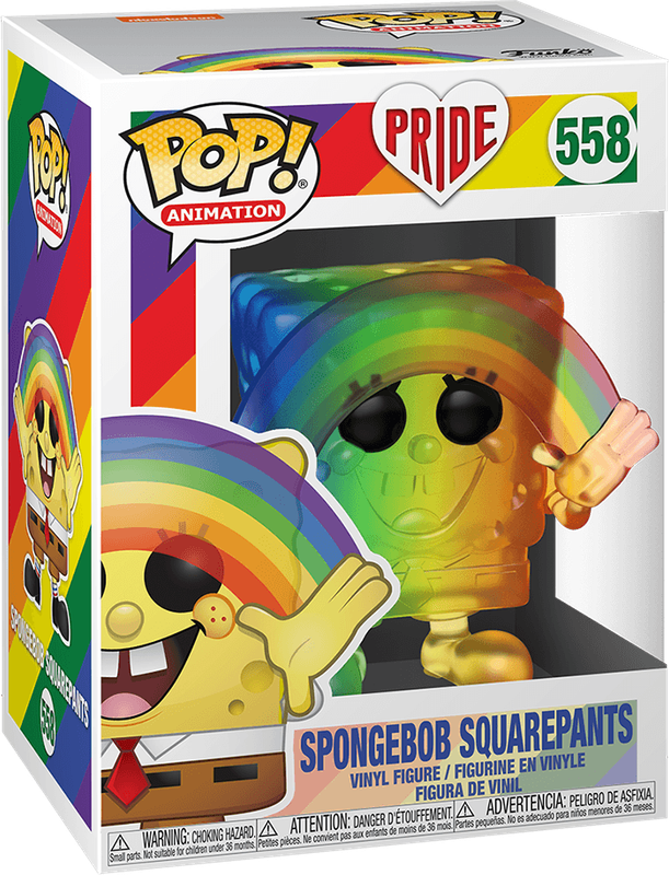 Funko Pop! Animation 558: Pride - SpongeBob SquarePants Vinyl Figure (Rainbow)(New) - Funko 440G