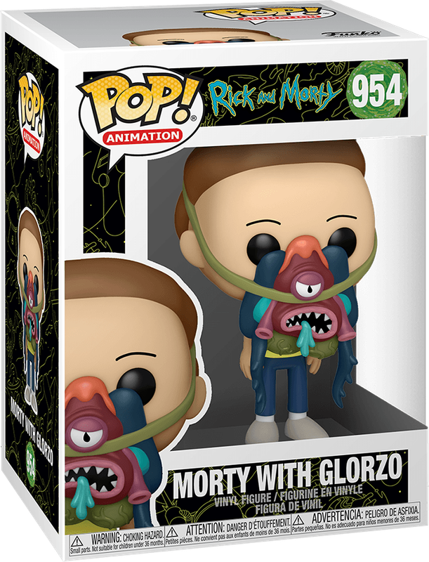 Funko Pop! Animation 954: Rick and Morty - Morty with Glorzo Vinyl Figure (New) - Funko 440G