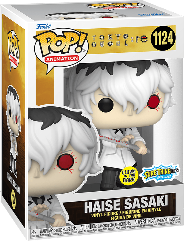 Funko Pop! Animation 1124: Tokyo Ghoul:re - Haise Sasaki Vinyl Figure (Glow in the Dark)(New) -
