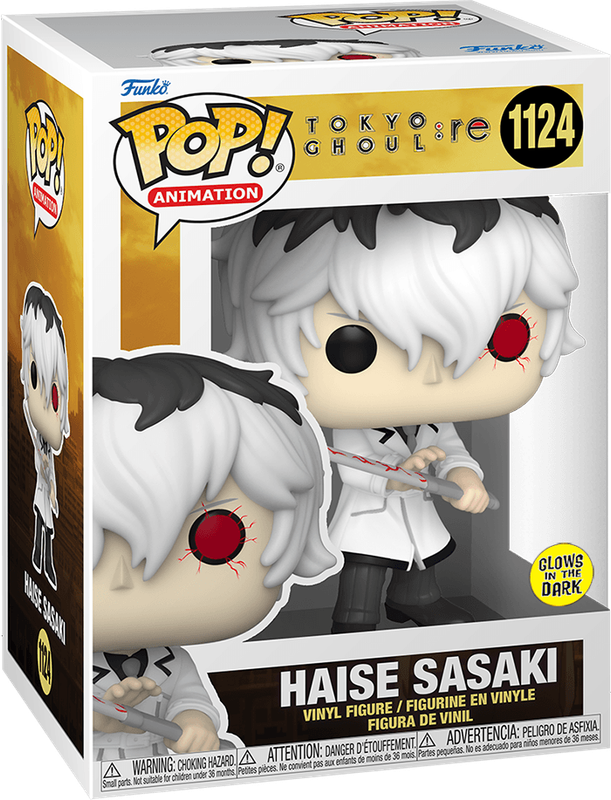 Funko Pop! Animation 1124: Tokyo Ghoul:re - Haise Sasaki Vinyl Figure (Glow in the Dark)(New) -