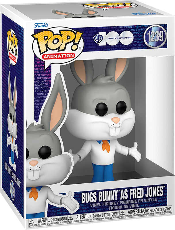 Funko Pop! Animation 1239: WB 100th - Bugs Bunny as Fred Jones Vinyl Figure (New) - Funko 440G