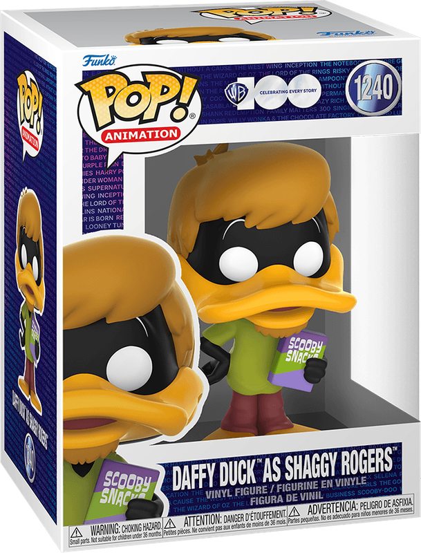 Funko Pop! Animation 1240: WB 100th - Daffy Duck as Shaggy Rogers Vinyl Figure (New) - Funko 440G