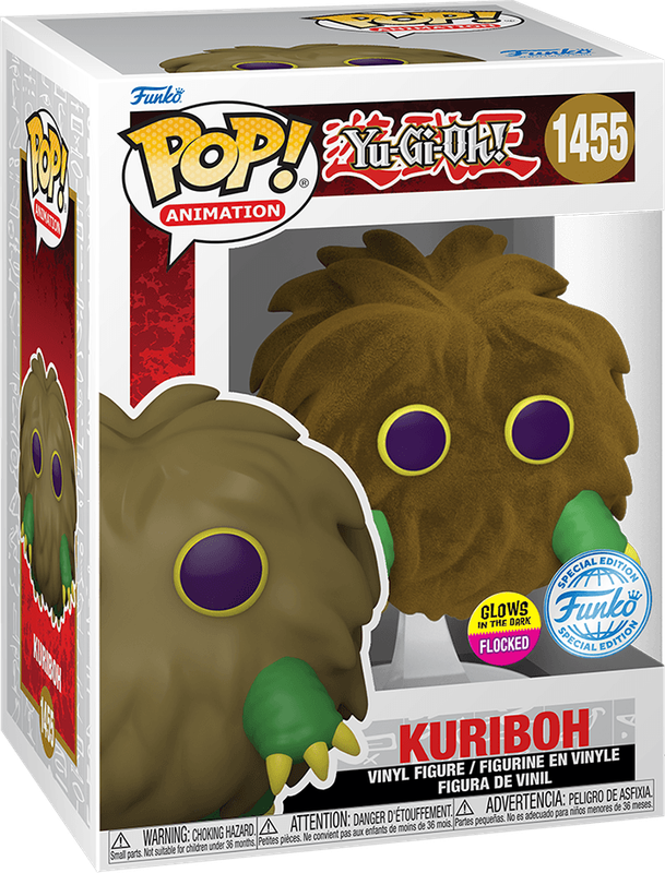Funko Pop! Animation 1455: Yu-Gi-Oh! - Kuriboh Vinyl Figure (Glow in the Dark)(Flocked)(New) -