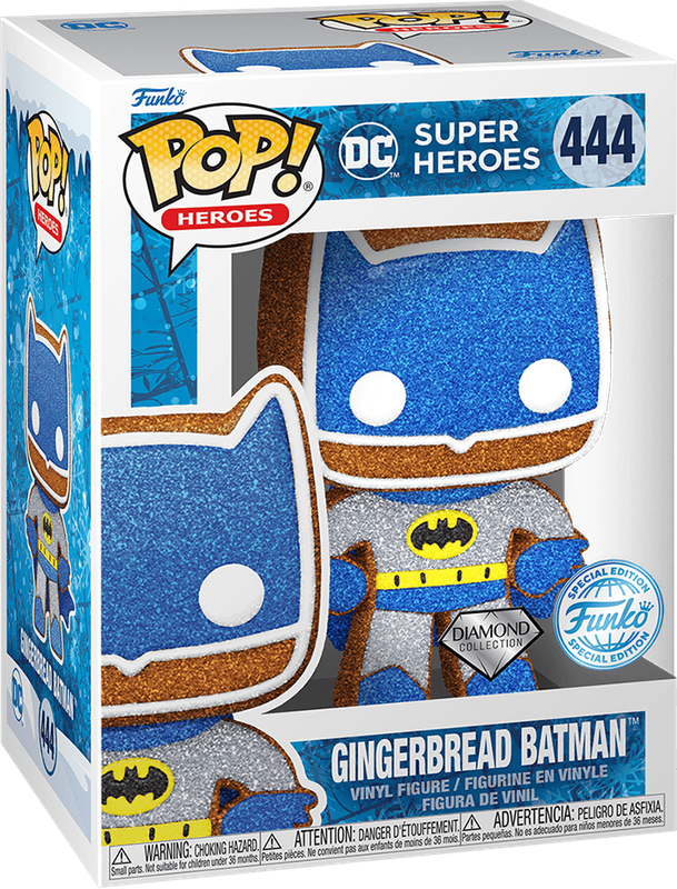 Funko Pop! Heroes 444: DC Super Heroes - Gingerbread Batman Vinyl Figure (Diamond Collection)(New)