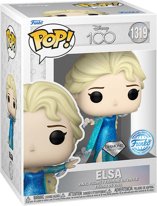 Funko Pop! Disney 1319: Disney 100 - Elsa Vinyl Figure (Diamond Collection)(New) - Funko 440G