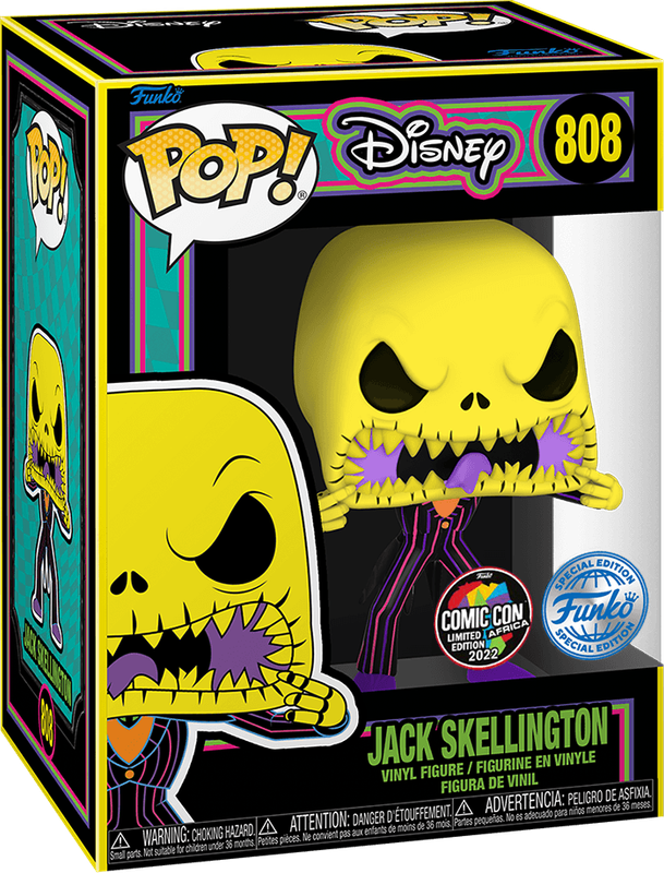 Funko Pop! Disney 808: Black Light - The Nightmare Before Christmas - Jack Skellington Vinyl Figure