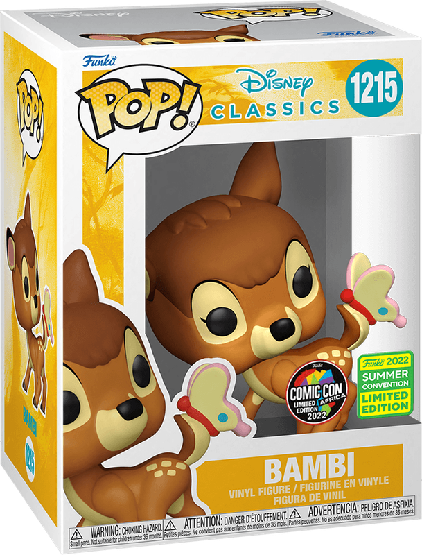 Funko Pop! Disney 1215: Classics - Bambi with Butterfly Vinyl Figure (New) - Funko 440G
