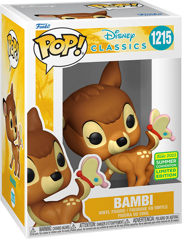 Funko Pop! Disney 1215: Classics - Bambi with Butterfly Vinyl Figure (New) - Funko 440G