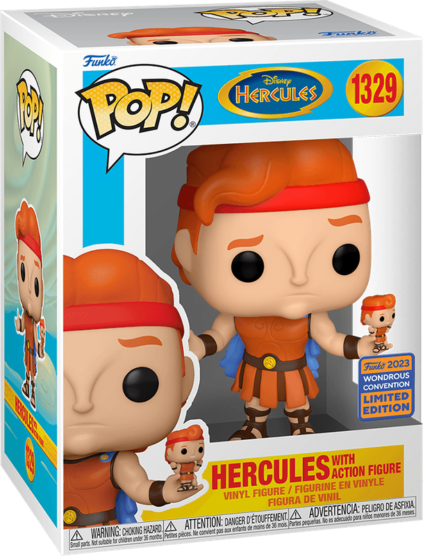 Funko Pop! Disney 1329: Hercules - Hercules with Action Figure Vinyl Figure (New) - Funko 440G
