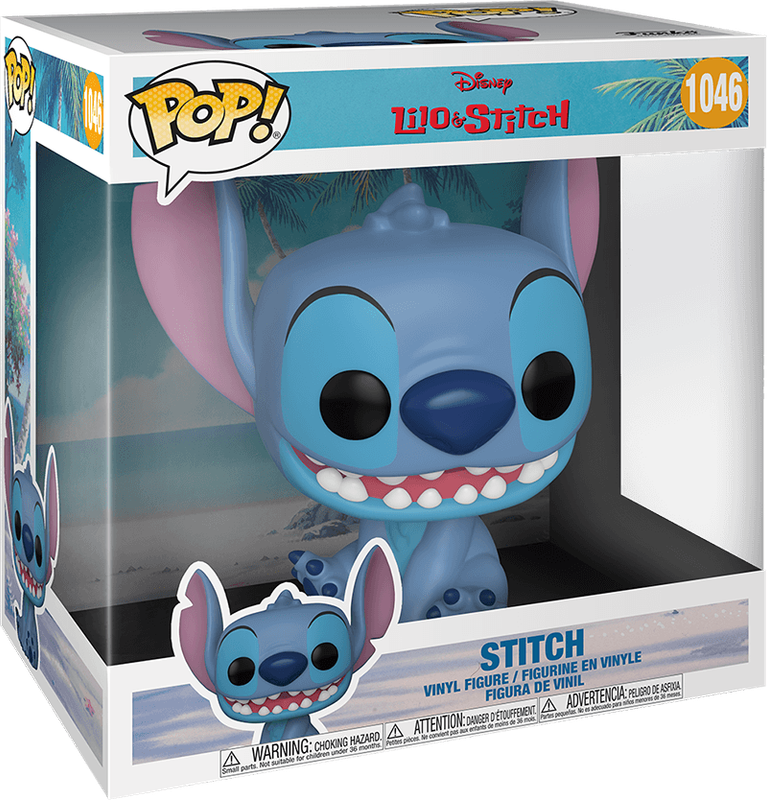 Funko Pop! Disney 1046: Lilo and Stitch - Stitch Smiling Super Sized 10'' Vinyl Figure (New) -