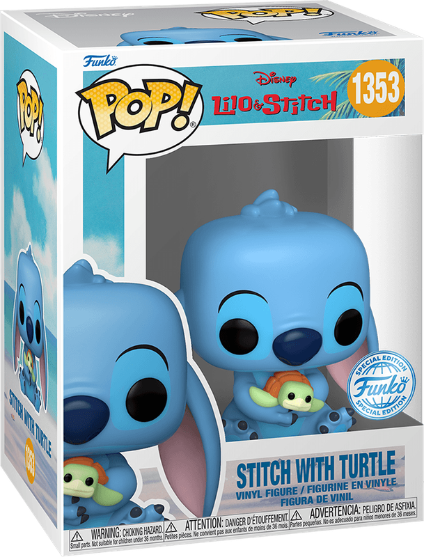 Funko Pop! Disney 1353: Lilo and Stitch - Stitch with Turtle Vinyl Figure (New) - Funko 440G