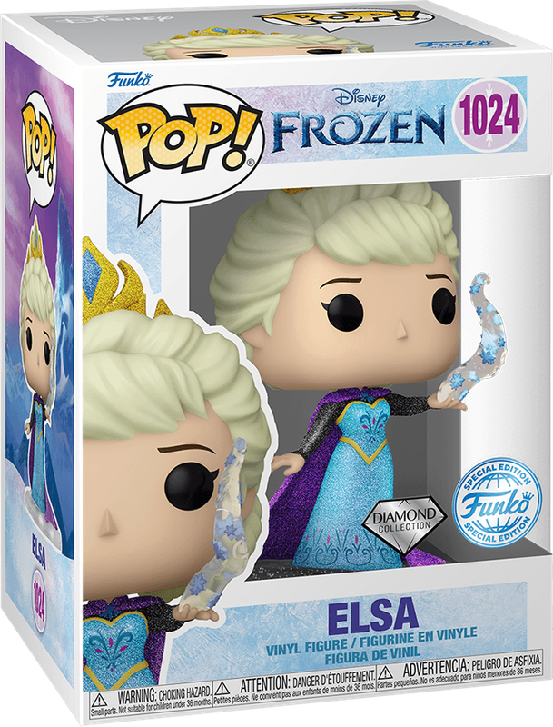 Funko Pop! Disney 1024: Princess - Elsa with Snow Flakes Vinyl Figure (Diamond Collection)(New) -