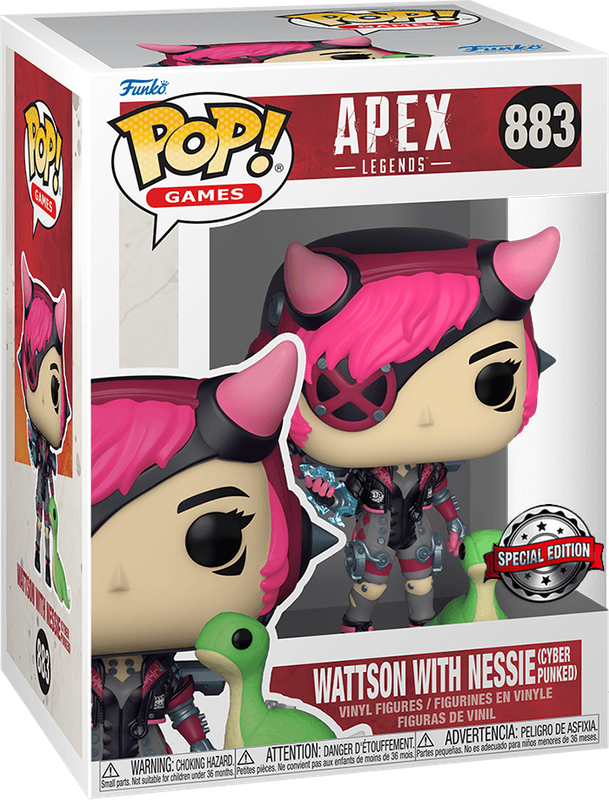 Funko Pop! Games 883: Apex Legends - Wattson with Nessie Vinyl Figure (Cyber Punked)(New) - Funko