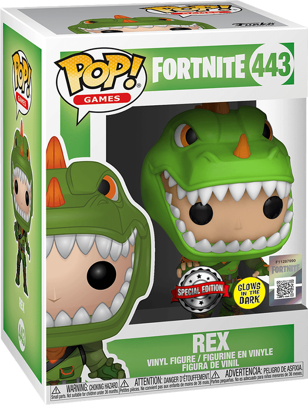 Funko Pop! Games 443: Fortnite - Rex Vinyl Figure (Glow in the Dark)(New) - Funko 440G