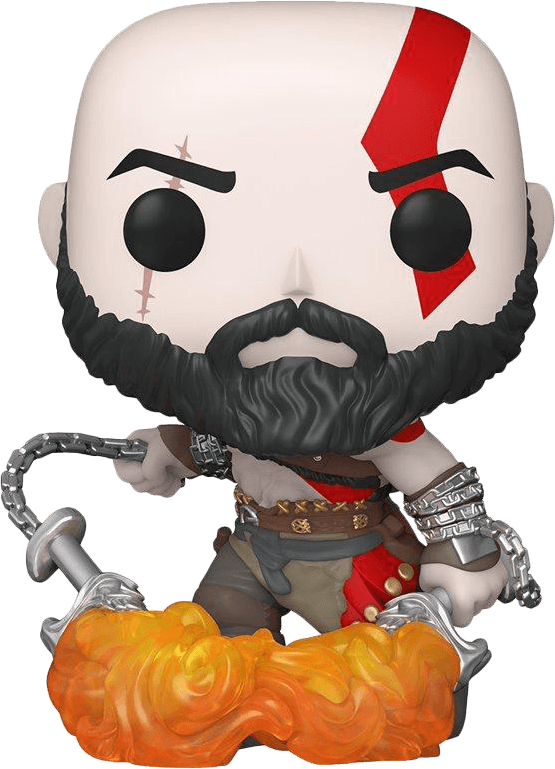Funko Pop! Games 154: God of War - Kratos with the Blades of Chaos Vinyl Figure (Glow in the