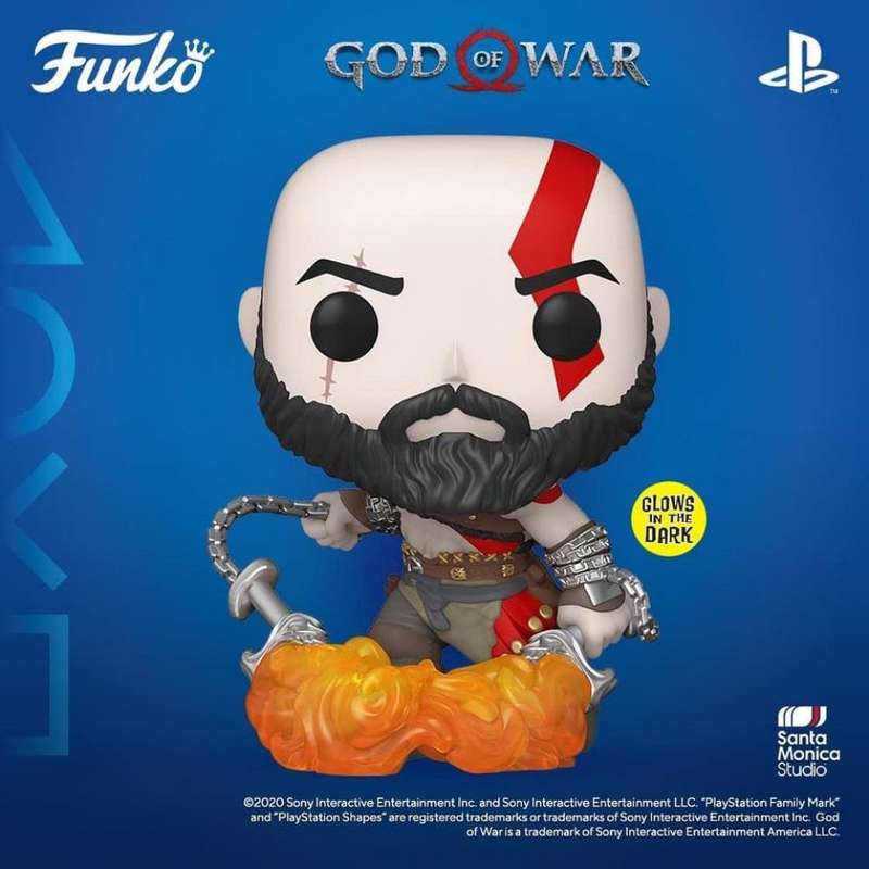 Funko Pop! Games 154: God of War - Kratos with the Blades of Chaos Vinyl Figure (Glow in the