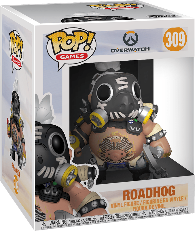 Funko Pop! Games 309: Overwatch - Roadhog Super Sized 6'' Vinyl Figure (New) - Funko 1000G