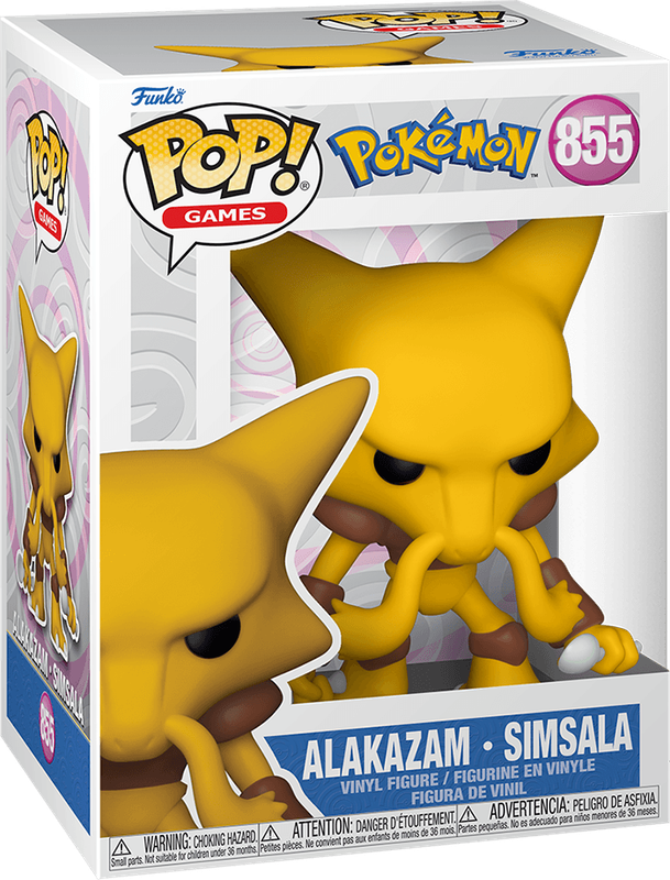 Funko Pop! Games 855: Pokemon - Alakazam Vinyl Figure (EMEA)(New) - Funko 440G