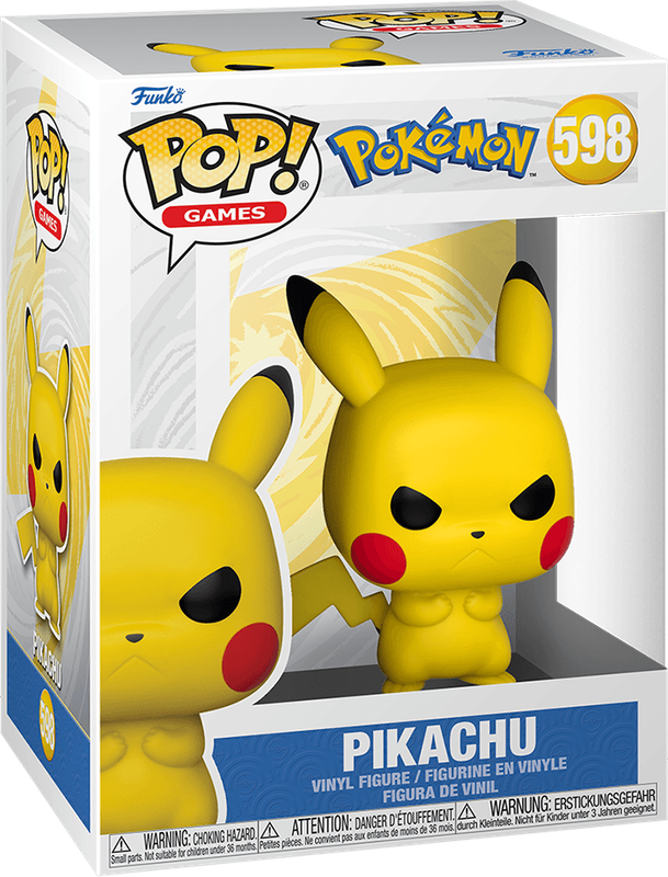 Funko Pop! Games 598: Pokemon - Pikachu Vinyl Figure (Grumpy)(EMEA)(New) - Funko 440G