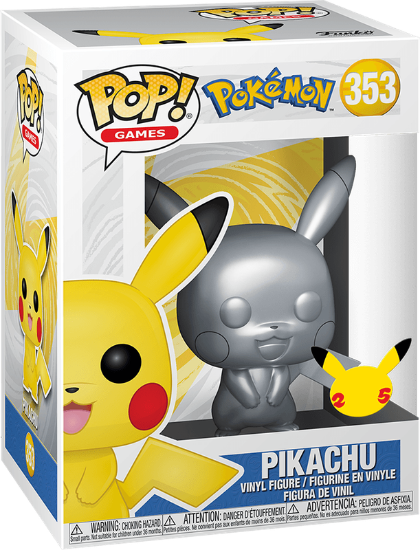 Funko Pop! Games 353: Pokemon - Pikachu Vinyl Figure (Metallic)(New) - Funko 440G