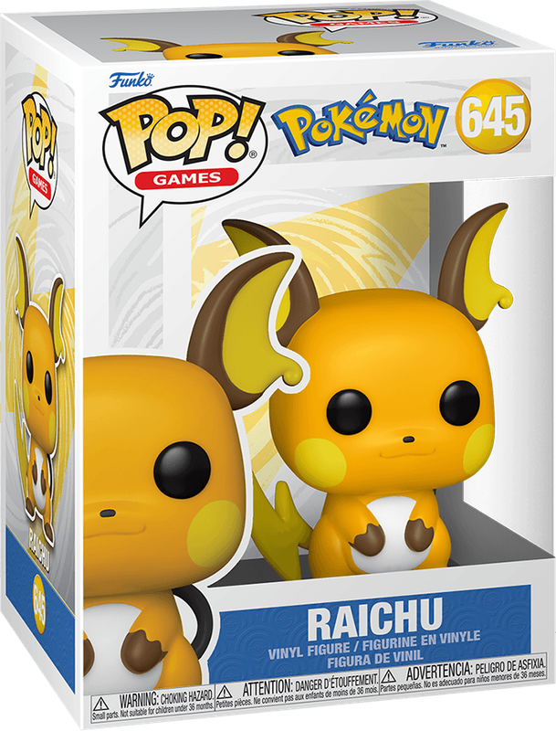 Funko Pop! Games 645: Pokemon - Raichu Vinyl Figure (EMEA)(New) - Funko 440G