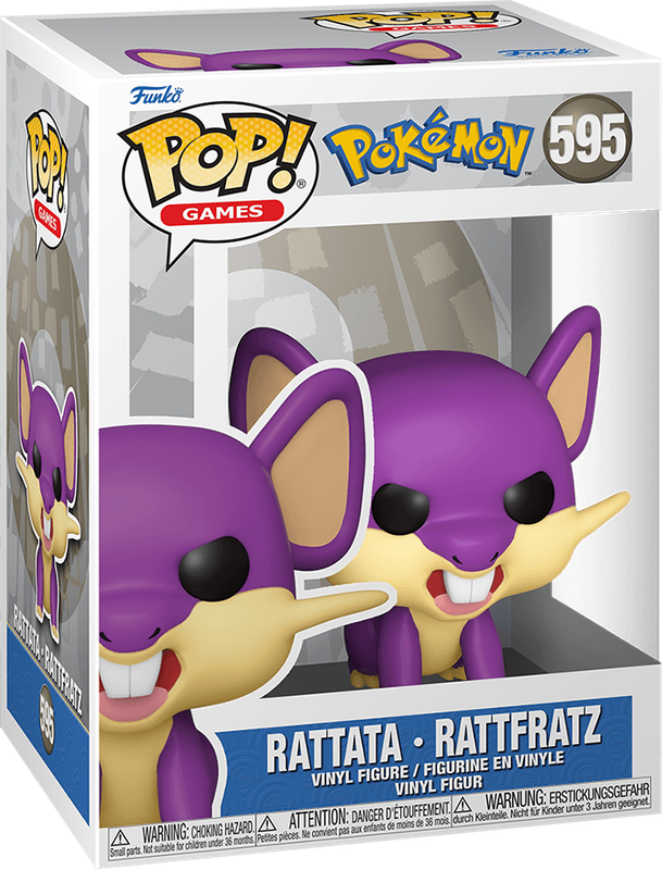 Funko Pop! Games 595: Pokemon - Rattata Vinyl Figure (EMEA)(New) - Funko 440G