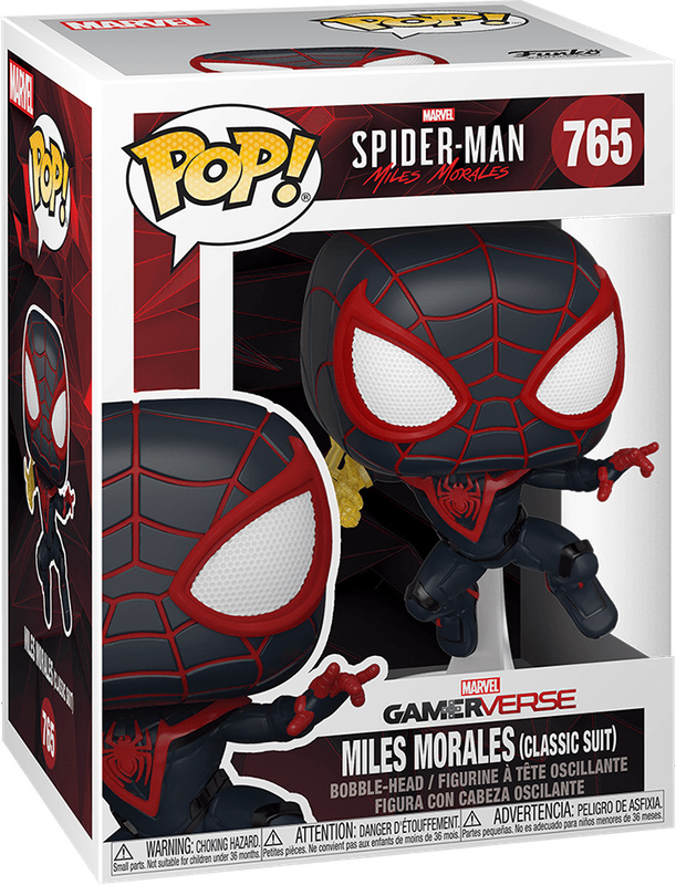 Funko Pop! Games 765: Spider-Man - Miles Morales Vinyl Bobble-Head (Classic Suit)(New) - Funko 440G