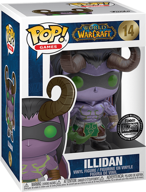 Funko Pop! Games 14: World of Warcraft - Illidan Vinyl Figure (Metallic)(New) - Funko 440G