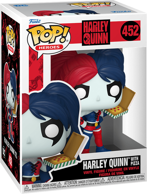 Funko Pop! Heroes 452: Harley Quinn - Harley Quinn with Pizza Vinyl Figure (New) - Funko 440G