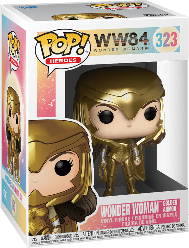 Funko Pop! Heroes 323: Wonder Woman 1984 - Wonder Woman wearing Golden Armor Vinyl Figure (New) -