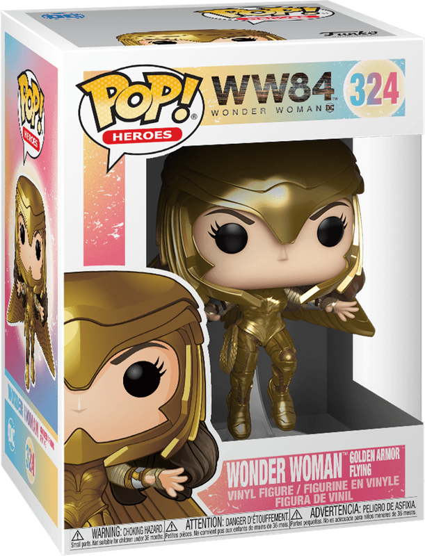 Funko Pop! Heroes 324: Wonder Woman 1984 - Wonder Woman wearing Golden Armor Flying Vinyl Figure