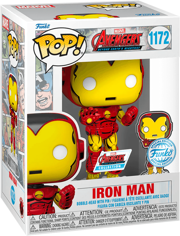 Funko Pop! Marvel 1172: Avengers: Beyond Earth's Mightiest - Iron Man with Pin Vinyl Bobble-Head