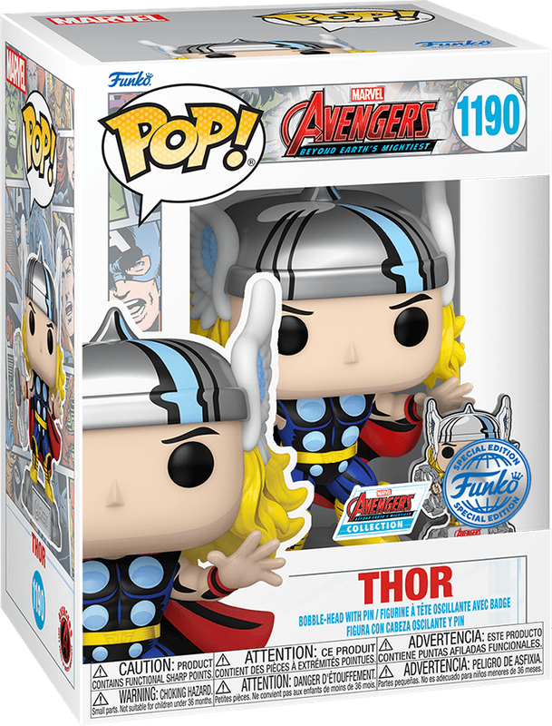 Funko Pop! Marvel 1190: Avengers: Beyond Earth's Mightiest - Thor with Pin Vinyl Bobble-Head (New)