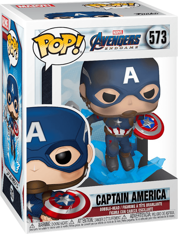 Funko Pop! Marvel 573: Avengers: Endgame - Captain America with Mjolnir and Broken Shield Vinyl
