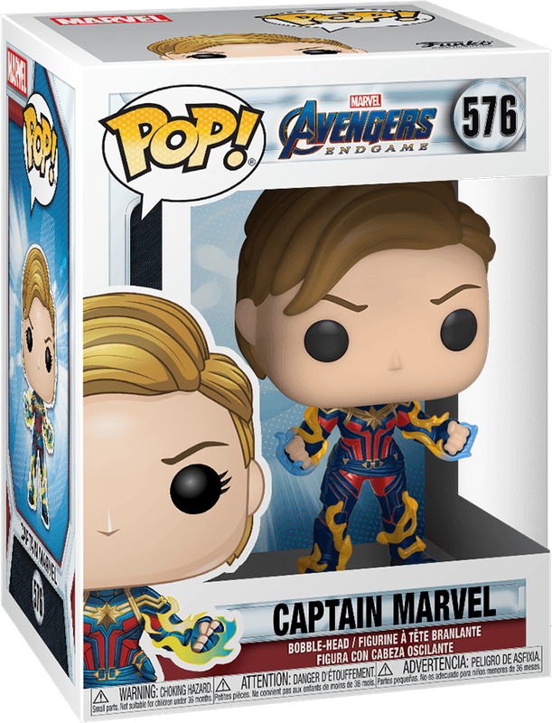 Funko Pop! Marvel 576: Avengers: Endgame - Captain Marvel Vinyl Bobble-Head (New) - Funko 440G