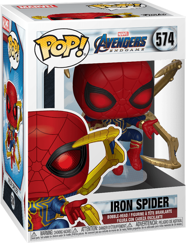 Funko Pop! Marvel 574: Avengers: Endgame - Iron Spider Vinyl Bobble-Head (Nano Gauntlet)(New) -
