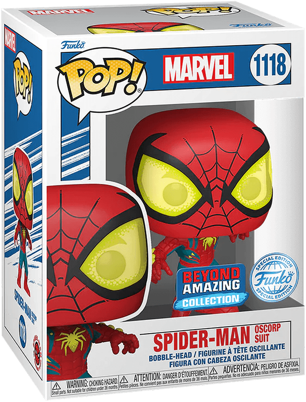 Funko Pop! Marvel 1118: Beyond Amazing Collection - Spider-Man Vinyl Bobble-Head (Oscorp Suit)(New)