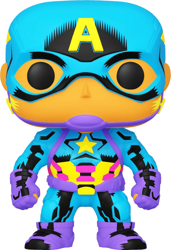 Funko Pop! Marvel 648: Black Light - Captain America Vinyl Bobble-Head (New) - Funko 440G
